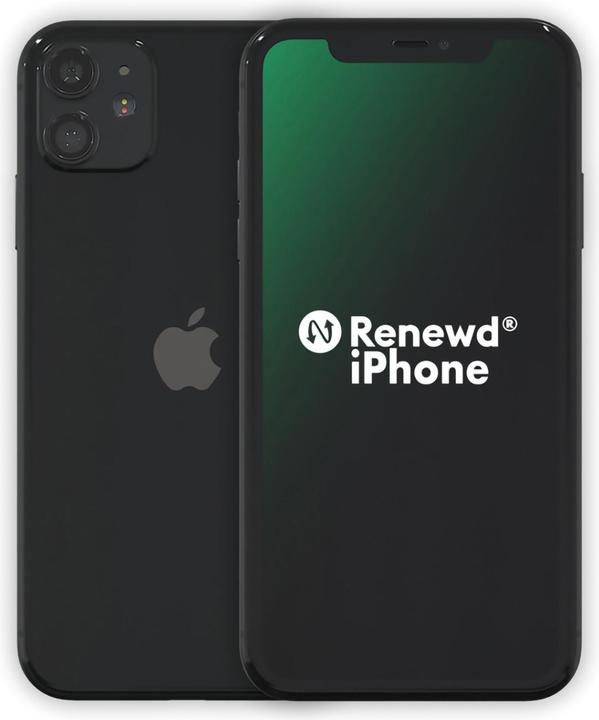 Renewd iPhone 11 (64 GB, Black, 6.10", 12 Mpx, Dual SIM, A / Like new)