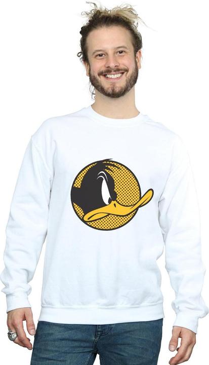 Actual product image Looney Tunes Mens Daffy Duck Dotted Profile Sweatshirt (L)