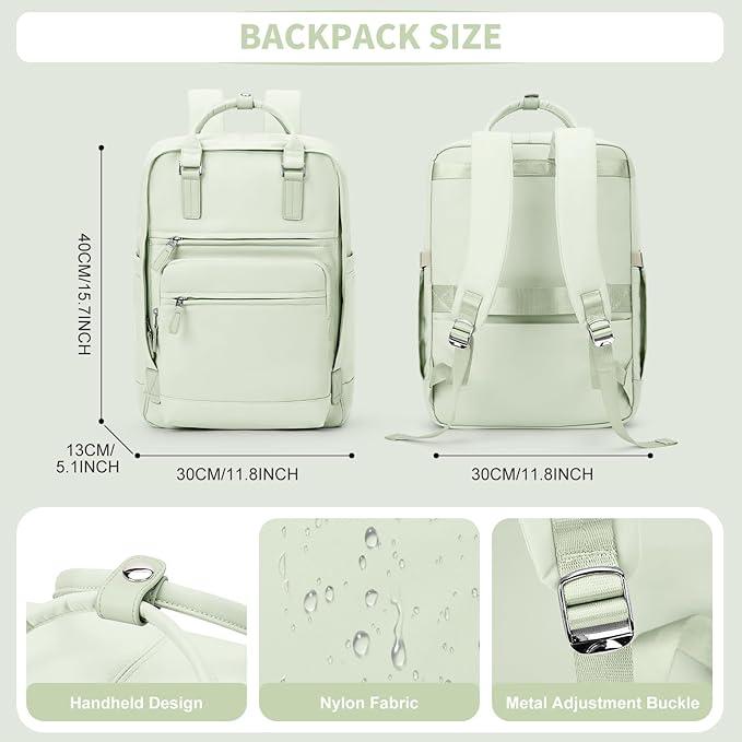 Produktbild Only-Bags.Store Solide Farbe Computer Laptop-Rucksack, einfache Preppy-Stil Schultasche, lässig Nylon Reise Sport