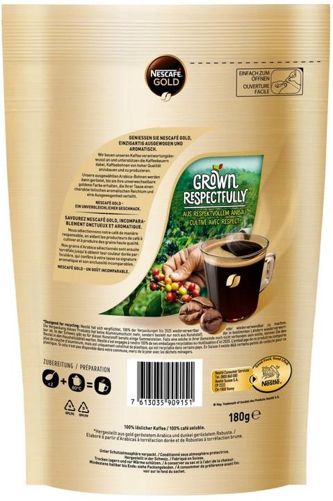 Produktbild Nescafé Gold De Luxe löslicher Kaffee Beutel (180 g)