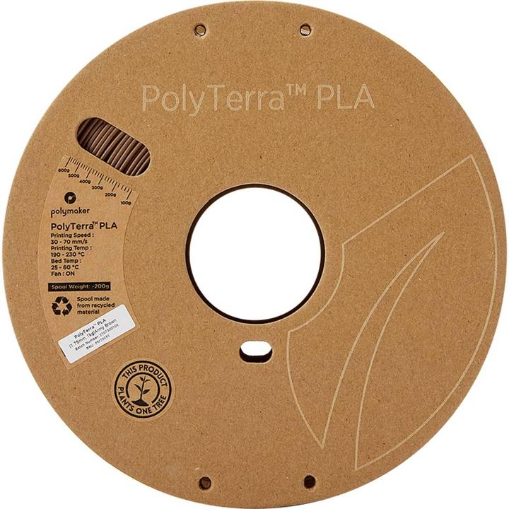 Produktbild Polymaker PolyTerra PLA - Army Brown - 1.75mm (PLA, 1.75 mm, 1000 g, Braun)