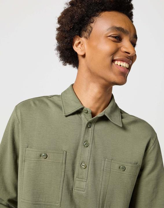 Produktbild Wrangler Langarmpolo Longsleeves Utility Polo (L)