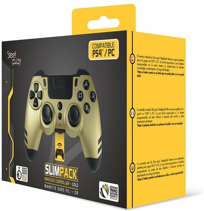 Actual product image Steelplay Slim Pack Wireless Controller Gold Multi (PS4, PC)