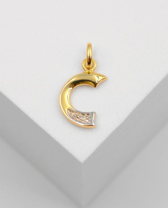 Actual product image Muau Letter (750, White gold, 18 K yellow gold)
