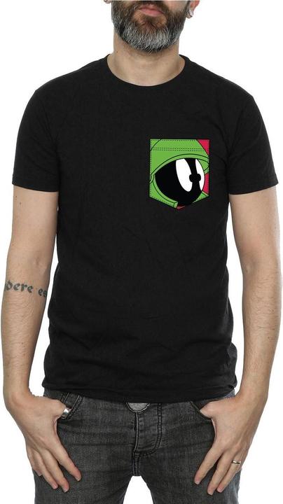 Produktbild Looney Tunes Marvin The Martian Face Faux Pocket TShirt (M)