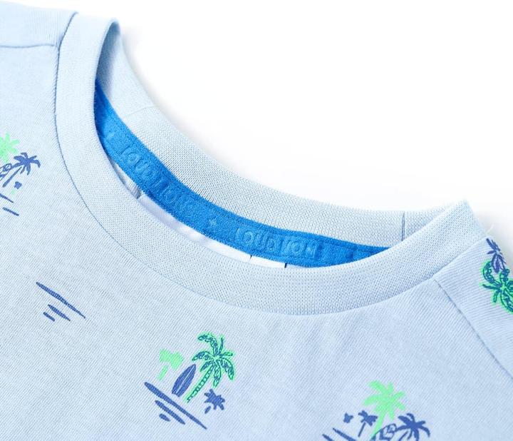 Immagine prodotto VidaXL Maglietta da bambino azzurro 104,Materiale: 100 % cotone,Colore (104)