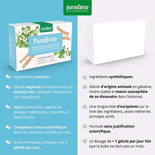 Immagine prodotto Purasana PuraBrain 5 in 1 Complesso Vitaminico Vegetariano 30 Capsule - 19,1 Grammi (Pillole, 19.10 g)