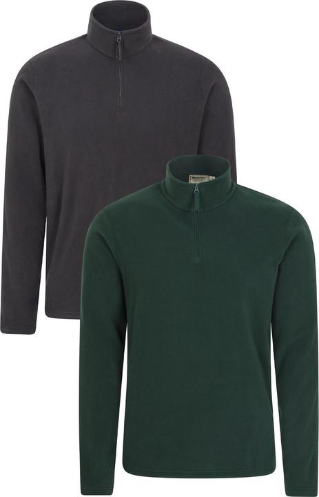 Actual product image Mountain Warehouse Mens Camber II Fleece Top (Pack of 2) (4XL)