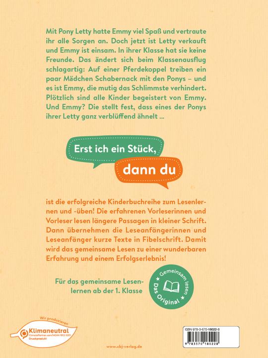 Image du produit Erst ich ein Stück, dann du - Kleines Pony, grosses Glück (Allemand, Patricia Schroeder, Eva Czerwenka, 2022)