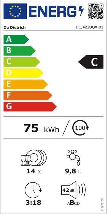 Etichetta energetica De Dietrich DCJ 422 DQX