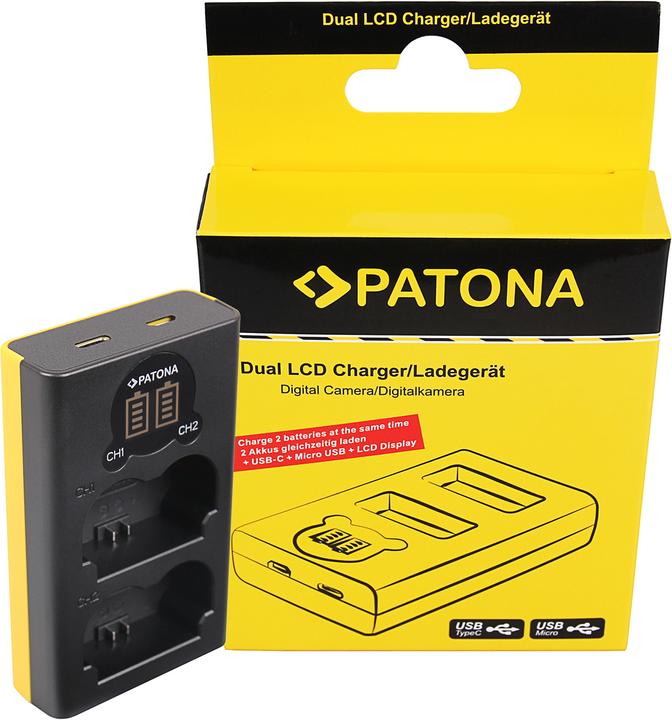Actual product image Patona Dual LCD Charger USB Fuji NP-W235 (Charger)