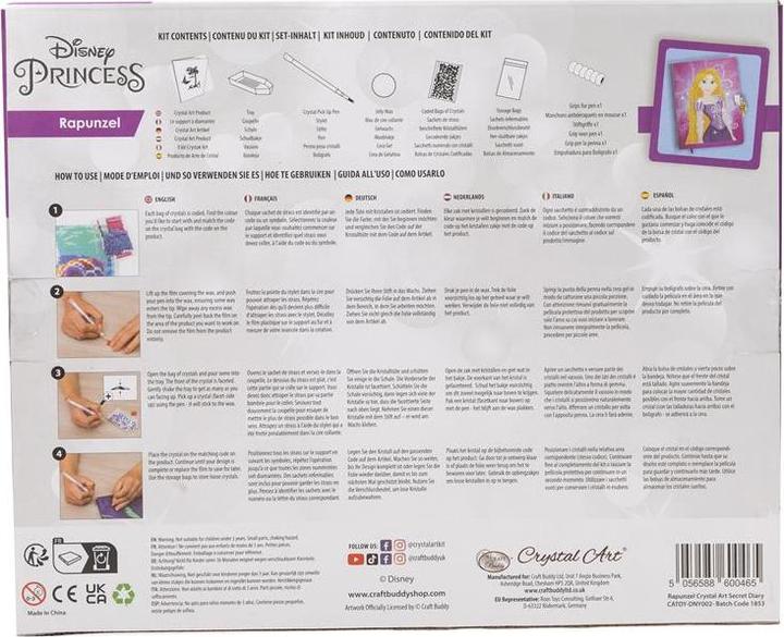 Produktbild Craft Buddy Rapunzel, Crystal Art Tagebuch