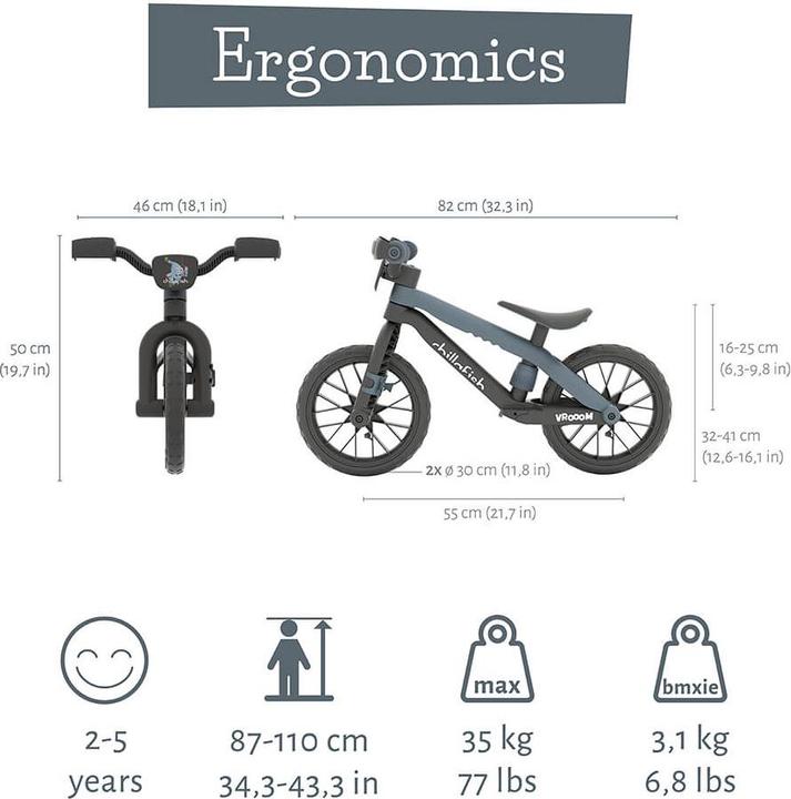 Image du produit Chillafish BMXie VROOOM Sound Balance Bike 12 (12")