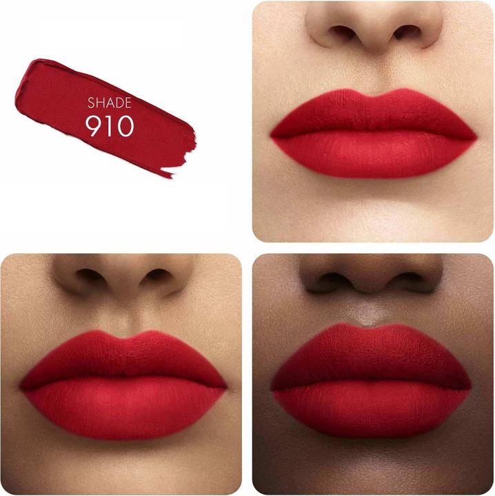 Actual product image Guerlain KissLips Tender Matte No 910 (Wanted, Red)