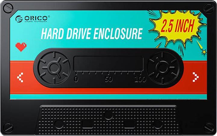 Actual product image Orico 2580 HDD/SSD 2.5" drive enclosure, 5Gbps, USB-A to USB Micro-B (black) (2.5")