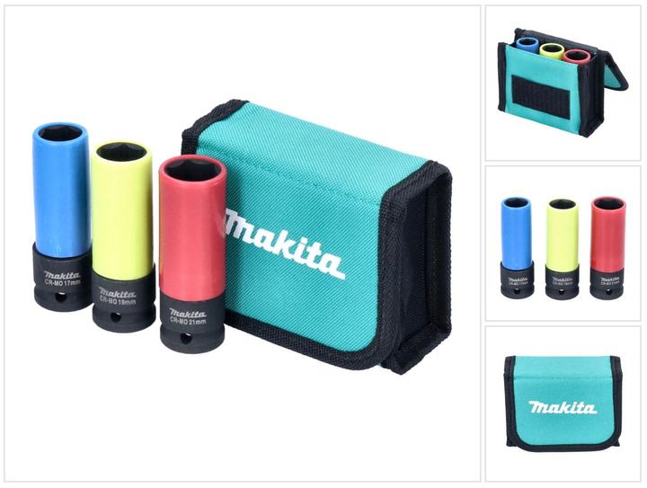 Actual product image Makita Socket wrench set 3 pieces 1/2 (21 mm, 19 mm, 17 mm)