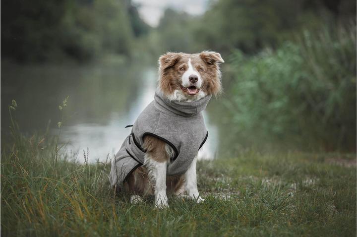 Actual product image Deek Pets Bathrobe XL, 68 cm, Anthracite (XL, Dog bathrobe)
