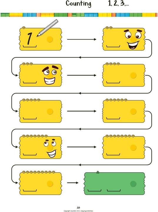 Actual product image Newmero Workbook for children 3 - 6 years old (English)