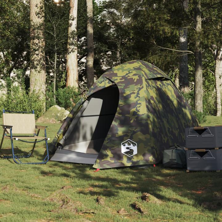 Produktbild VidaXL Kuppel-Campingzelt 2 Personen Tarnmuster Wasserdicht (Kuppelzelt, 2.10 kg, 2 Personen)
