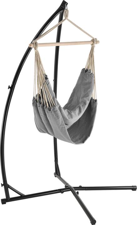 Produktbild Casa.Pro XXL Hängesessel Diseröd mit Gestell 110x205 cm Grau (130 kg)