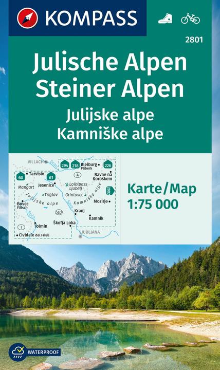 Immagine prodotto Mappa escursionistica 2801 Alpi Giulie/Julijske alpe, Steiner Alpen/Kamniske alpe 1:75.000
