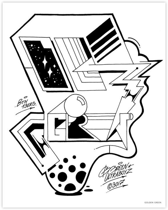 Actual product image Graffiti Style Coloring Book (English, Almqvist Bjorn, Lindblad Tobias Barenthin, 2017)