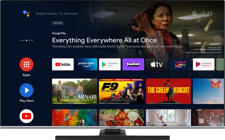 Telefunken QU50AN900M (126 cm (50 Zoll), schwarz, UltraHD/4K, Triple Tuner, SmartTV, Android Betriebssystem) (50", QLED, 4K, 2023)