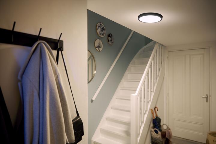 Actual product image Philips Ceiling light Slim Surface 12 W, 2700 K, Black (1150 lm)