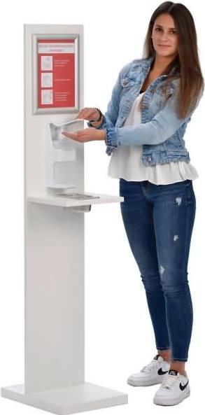 Actual product image Update Displays Disinfectant dispenser Wood plus melamine white