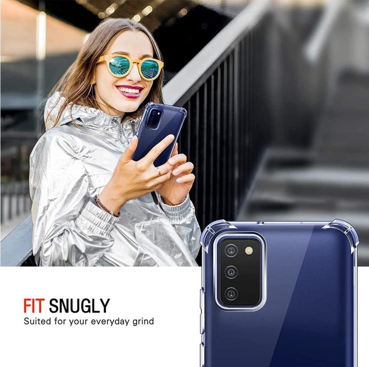 Produktbild Screenguard Samsung Galaxy A03s Hülle Crystal Soft Airbag Bumper (Samsung Galaxy A03s)