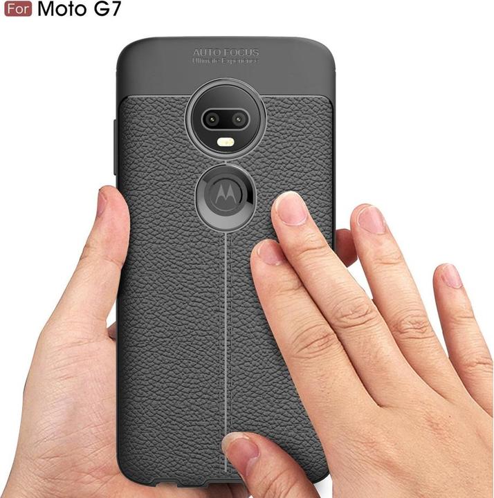 Image du produit Screenguard Motorola Moto G7 Plus Housse Leather Design TPU Cover (Motorola Moto G7 Plus)