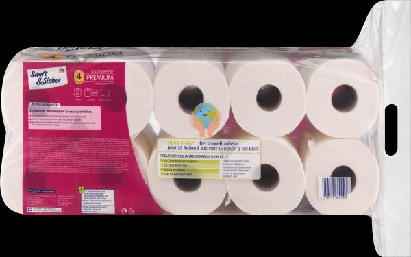 Image du produit dm Sanft&Sicher Papier toilette Premium (20 x)