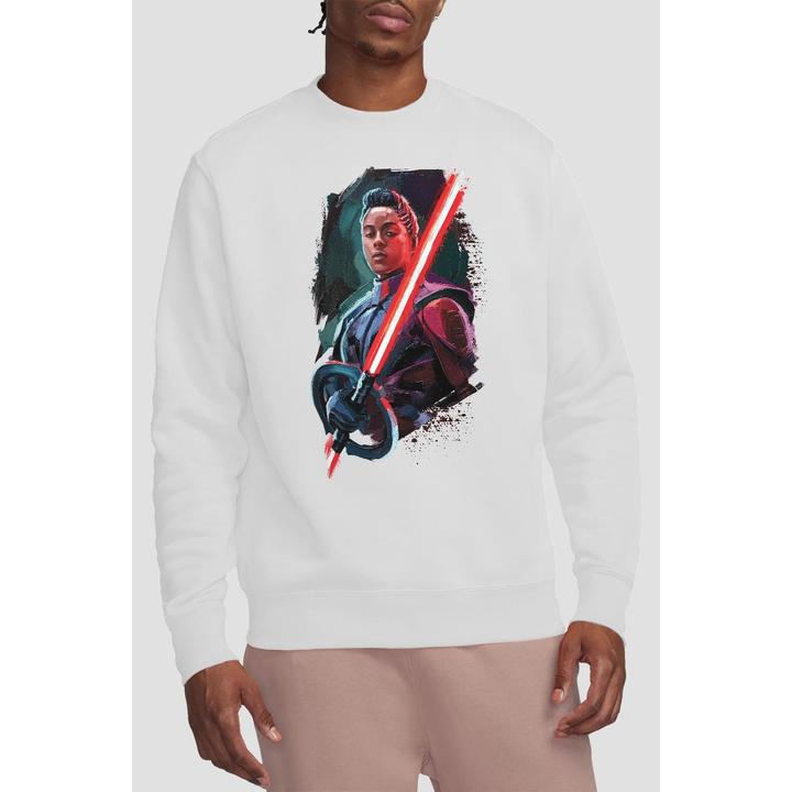 Actual product image Star Wars Unisex Adult Obi Wan Kenobi Reva Painted Sweatshirt (M)
