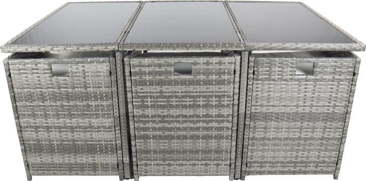 Produktbild VCM 7-tlg Sitzgruppe Gartenmöbel Set Rattan (170 cm)