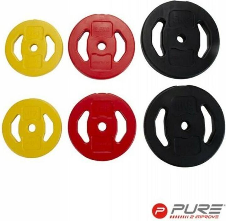 Image du produit Pure2improve Jeu d'haltères Incl. weights (2 x 5 kg, 2 x 2,5 kg, 2 x 1,25 kg)