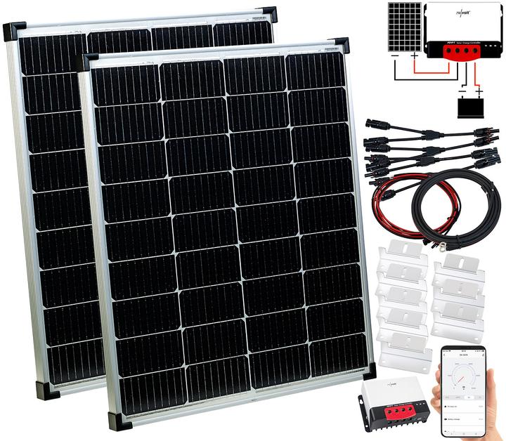 Immagine prodotto Revolt Regolatore di carica MPPT con 2 moduli solari da 110 W