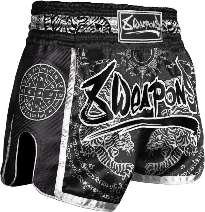 8Weapons 8 WEAPONS Muay Thai Shorts Carbon Sak Yant Tigers black