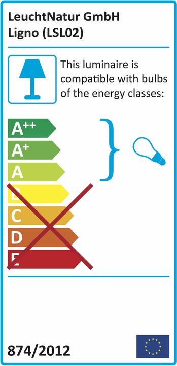 Label énergétique LeuchtNatur Ligno (E27)