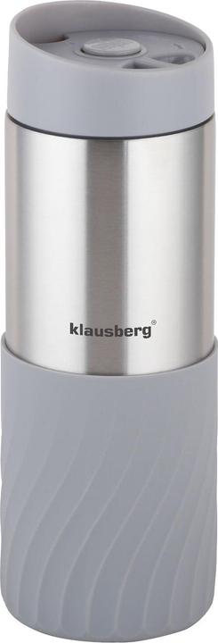 Klausberg 2er-Set Doppelwandiger Thermobecher, 420ml, grau (0.42 l)