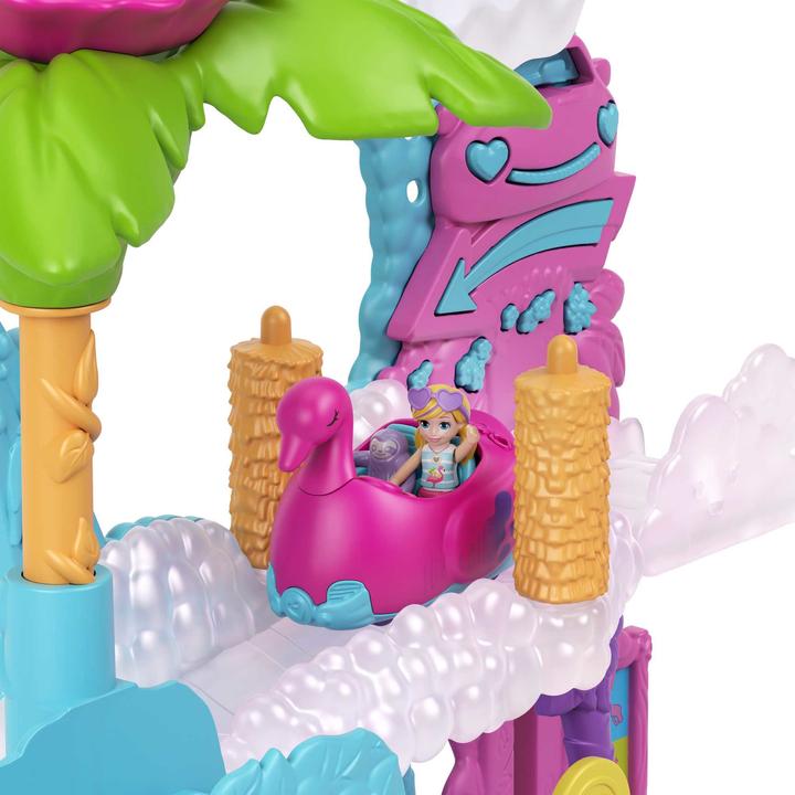 Actual product image Polly Pocket Pollyville flamingo fun car wash