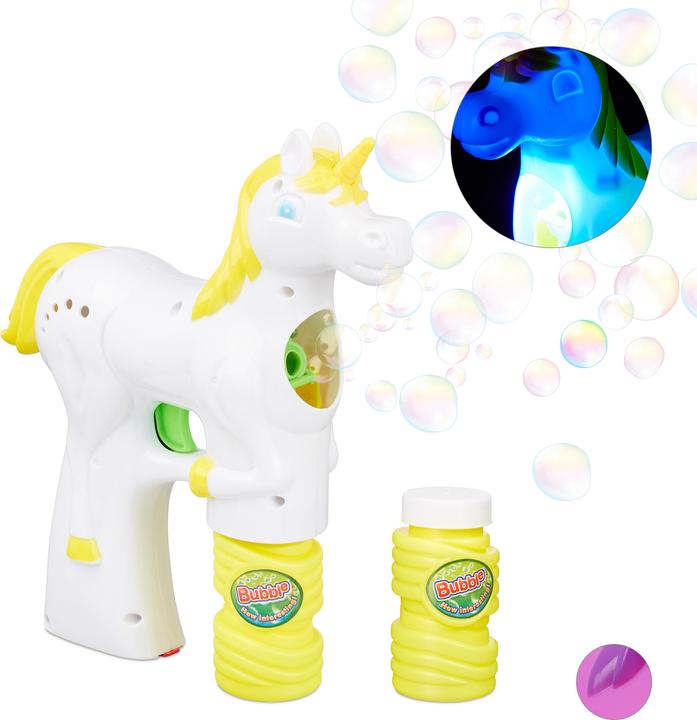 Actual product image Relaxdays Unicorn Bubble Gun