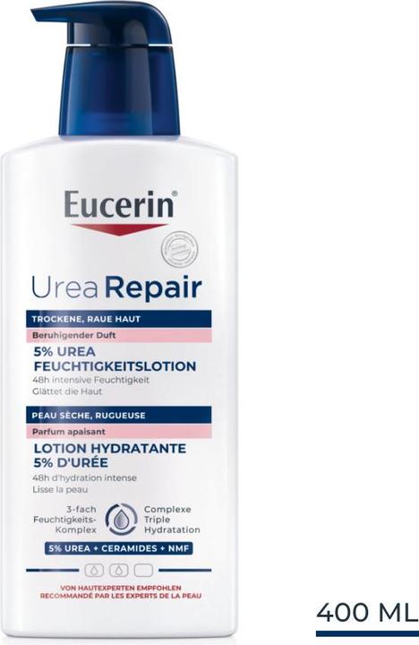 Actual product image Eucerin Urea Repair 5% urea moisturising lotion with soothing fragrance (Body cream, 400 ml)