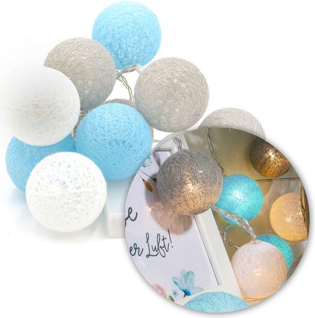 Image du produit Hermex 2.2m Chaîne lumineuse LED Boule Chaîne lumineuse Boule Guirlande lumineuse Décoration (2.20 m)