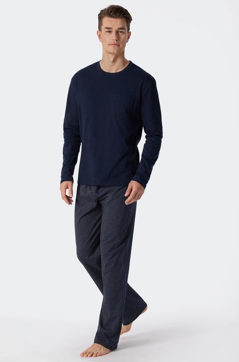 Produktbild Schiesser langer Pyjama Schlafanzug natürlich 100% Baumwolle | auch Übergrössen (XXL)