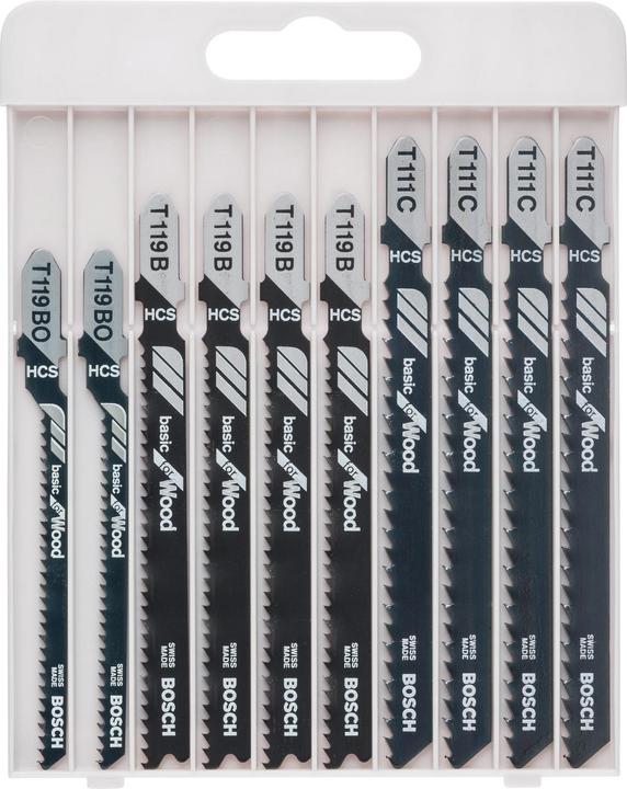 Produktbild Bosch Professional Zubehör 10-tlg. Stichsägeblatt-Set Basic for Wood
