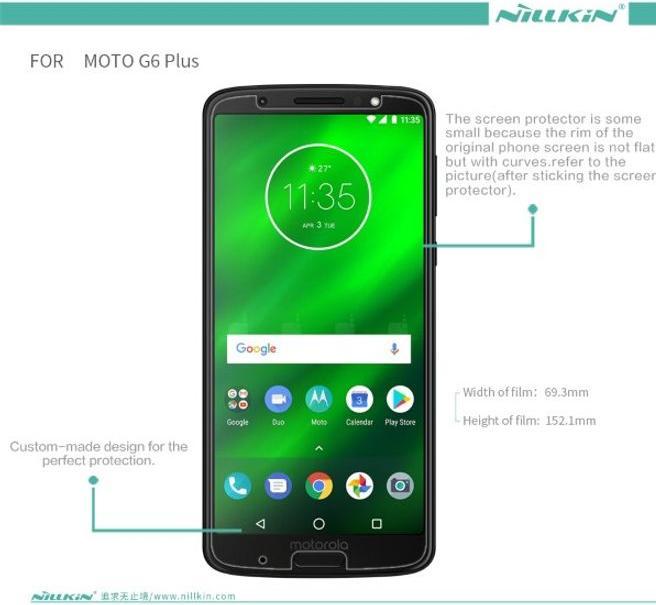 Actual product image Nillkin Super Clear Series Protective Film (1 Piece, Motorola Moto G6 Plus)
