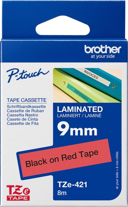 Produktbild Brother Tze-421 (0.90 cm, Rot, Schwarz)