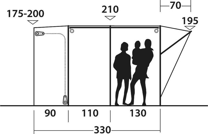 Actual product image Outwell Waystone 240 (Tunnel tent, 17.10 kg)