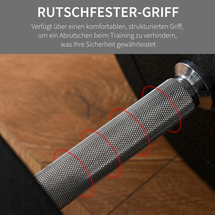 Produktbild Swisshandel24 Kurzhantel Set 30KG Hantelset mit Hantelscheiben für Zuhause Büro Fitnessstudio Stahl PU Schwarz Kra