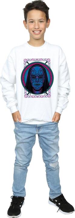 Actual product image Boys Neon Death Eater Mask Sweatshirt (140, 146)